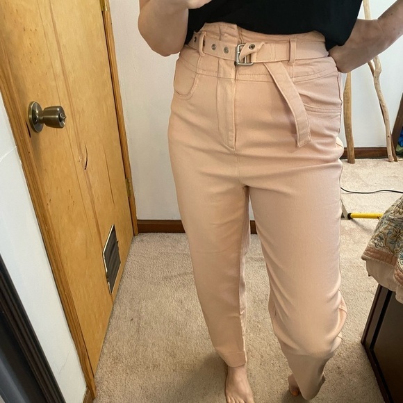 GAP High Waist Belted Blush Utility Khaki Pants - Picture 10 of 14